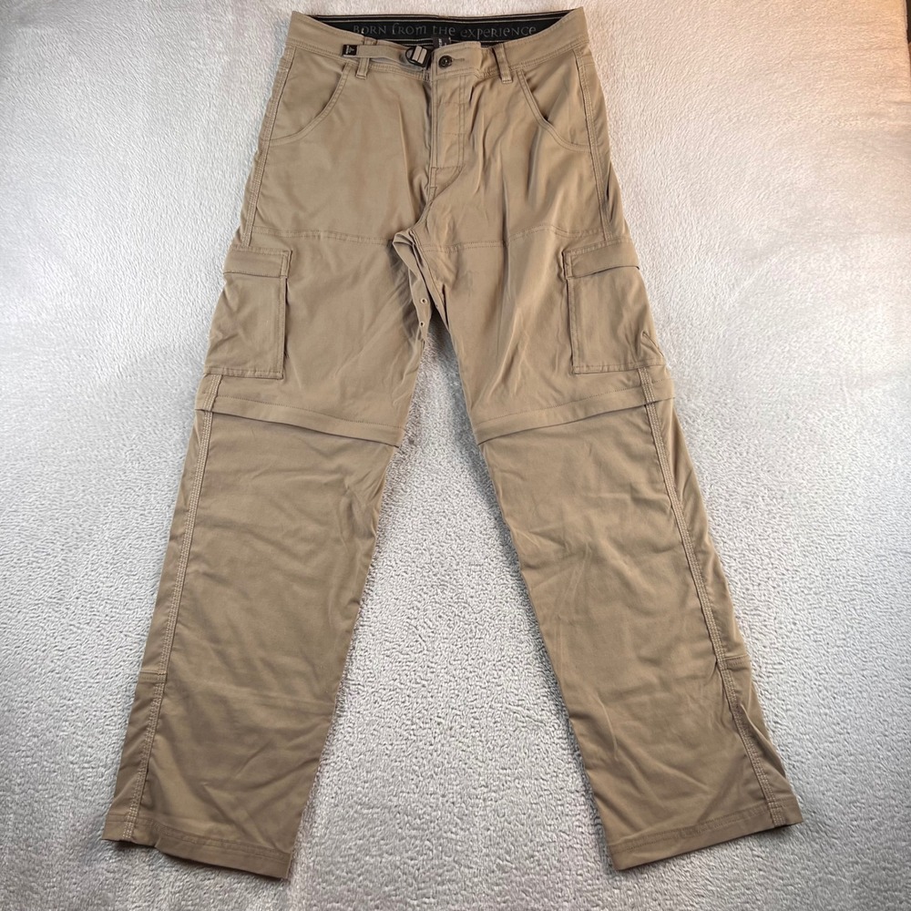 Prana Zion Convertible Cargo Hiking Pants Tan Khaki 31x32 (30x31) M4SC30110 READ